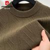 Pierre Cardin Men's 100% Wool Jacquard Round Neck Sweater