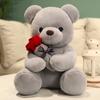 Rose Teddy Bear Plush Toy With Pp Cotton Filling Romantic Gifts Home Decor Doll
