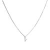 Collier Luxenter Avec Zirconium Brillant Argenté - Alphabet V