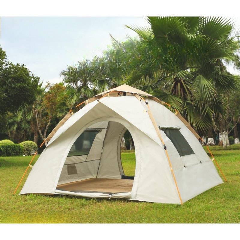 Tent Outdoor Camping Beach Full Set Portable Folding Automatic Quickly Open Camping Silver Glue Sun Protection Rain Proof