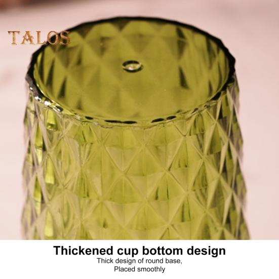 Drinking Glasses Multi-purpose Fine Workmanship Portable Good Unique Rhombus Textured Water Mug for Household