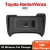 15 Вт автомобильное беспроводное зарядное устройство быстрое зарядное устройство для телефона зарядная пластина держатель телефона для Toyota Harrier Venza 2022