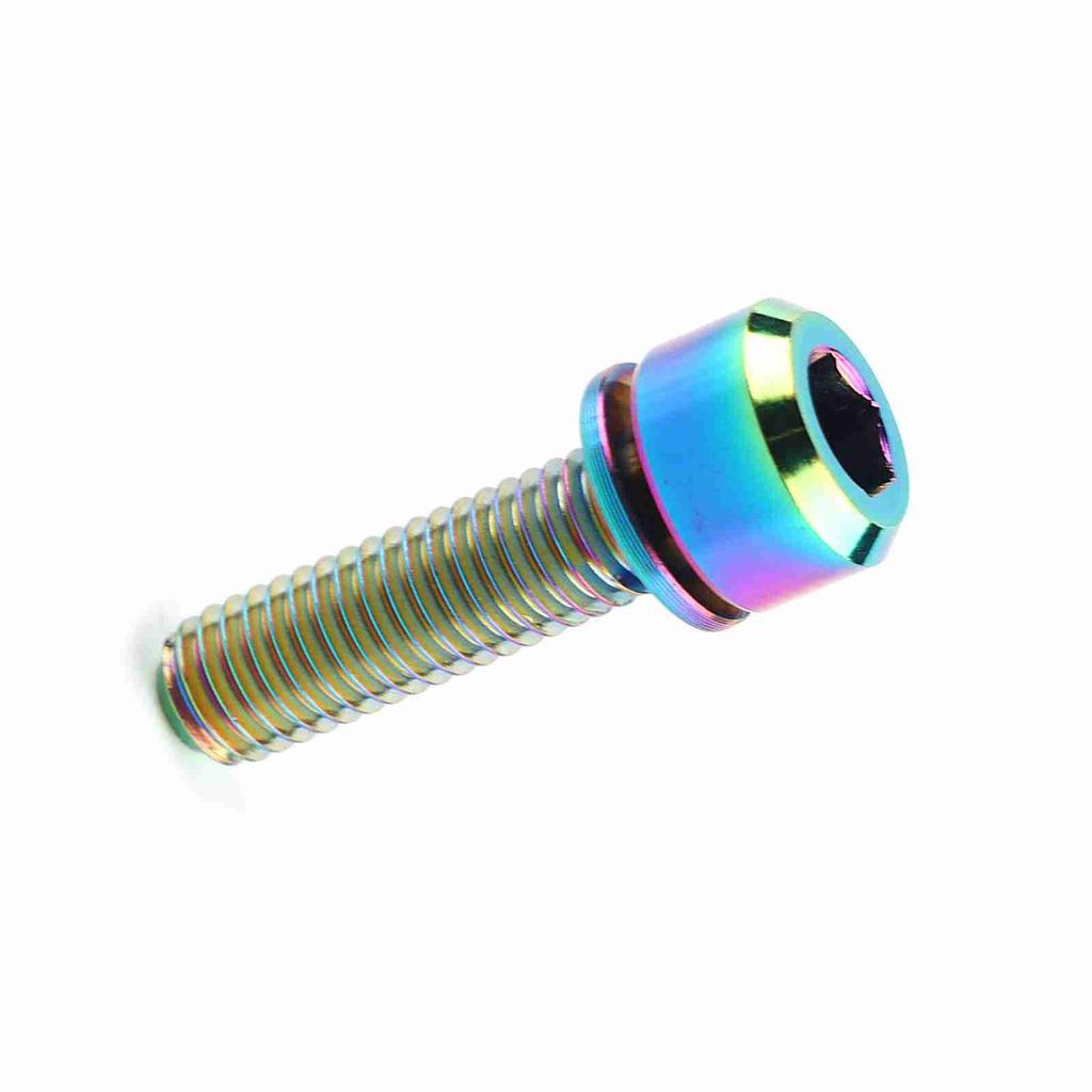   Alloy   Tapered   Screw With Washer For Mountain Bike(colorful)