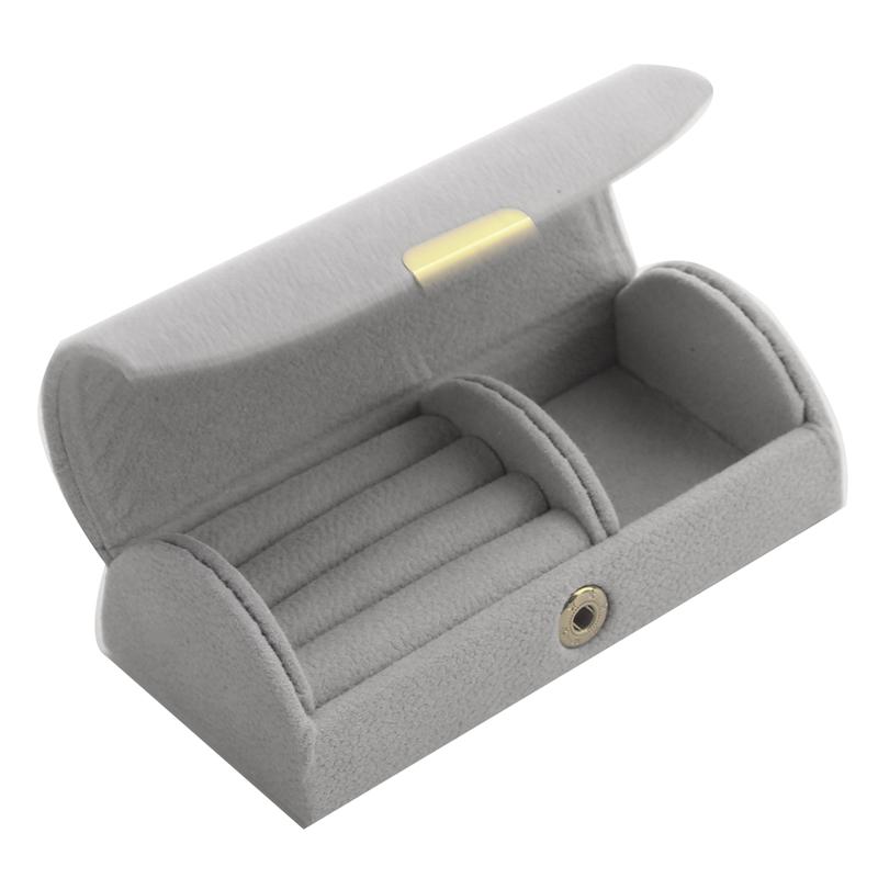 Бархатная коробка для хранения ювелирных изделий, портативная дорожная, органайзер для колец, серег, ожерелий, витрина, коробка для хранения серег и ожерелий