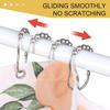Крючки для шторки для душа, SUTINE 12 шт. Кольца для шторки для душа, Черные крючки для шторки для душа с защелкой из нержавеющей стали, Роликовые крючки для душа, устойчивые к ржавчине