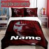 3pcs Duvet Cover Set (1*Duvet Cover + 2*Pillowcase, Without Core), Custom Name Damon Salvatore Pattern Bedding Set, Home Bedroom Decor Gift