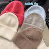 Solid Color Rabbit Fur Knitted Hat Women Winter Warm Wool Hat Warm Angora Fluffy Warm SKI Beanies Korea Ins Fashion Bonnet Caps