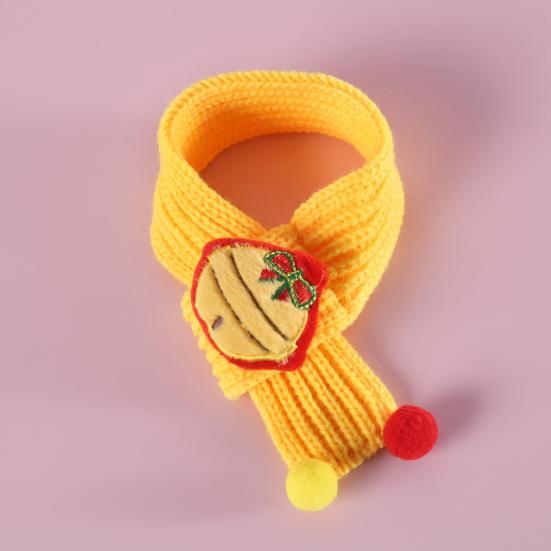 Рождественский шарф для питомца Вязаный шарф для кошки с помпоном Шарф с рождественскими елками и Санта-Клаусом Пушистая рождественская шапка со звездой на макушке для праздничной вечеринки, фотосессий