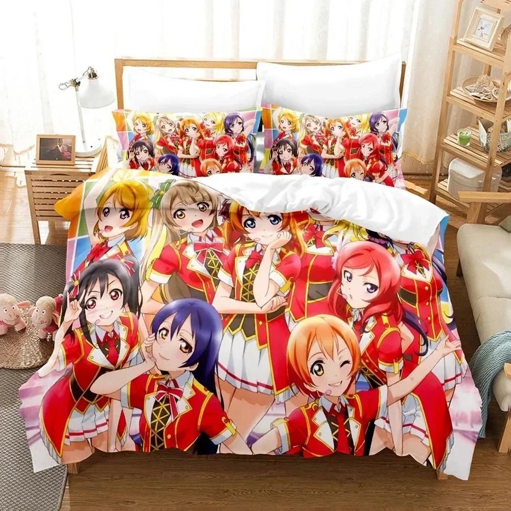 3D The Love Live Bedding Sets Duvet Cover Set With Pillowcase Twin Full Queen King Bedclothes Bed Linen Customizable