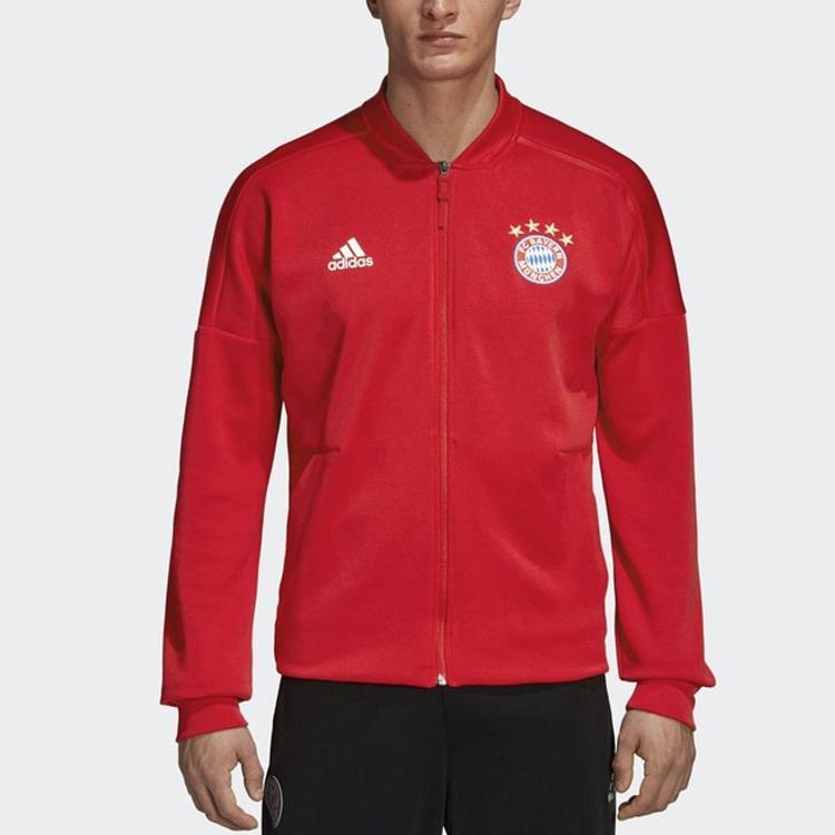 adidas Бавария Мюнхен Черные Куртки Мужские Красный Бейсбольный Воротник Умеренный Другие CY6107