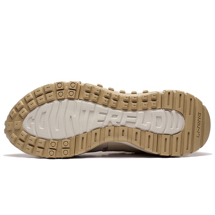 Li Ning CF Su Series Star Track Shock Absorbation Rebound Низкие спортивные повседневные туфли мужские кроссовки Pearl-White AGLT075-1