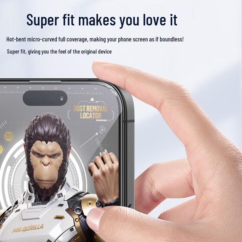 Mr. Blue Gorilla AR Tempered Glass Screen Protector for iPhone 16 Pro (2-Pack)