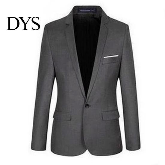 Мужская мода Slim Fit формальный костюм на одной пуговице пиджак пальто куртка верхняя одежда топ