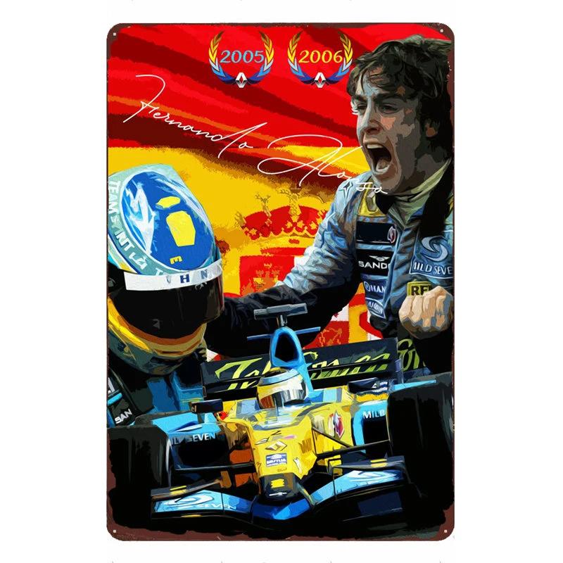 Motorcycle Rider Classic Sports Racing Tin Sign Vintage Metal Poster Decor Man Cave Garage Wall Signs Art Plaques Tin Plate Sign