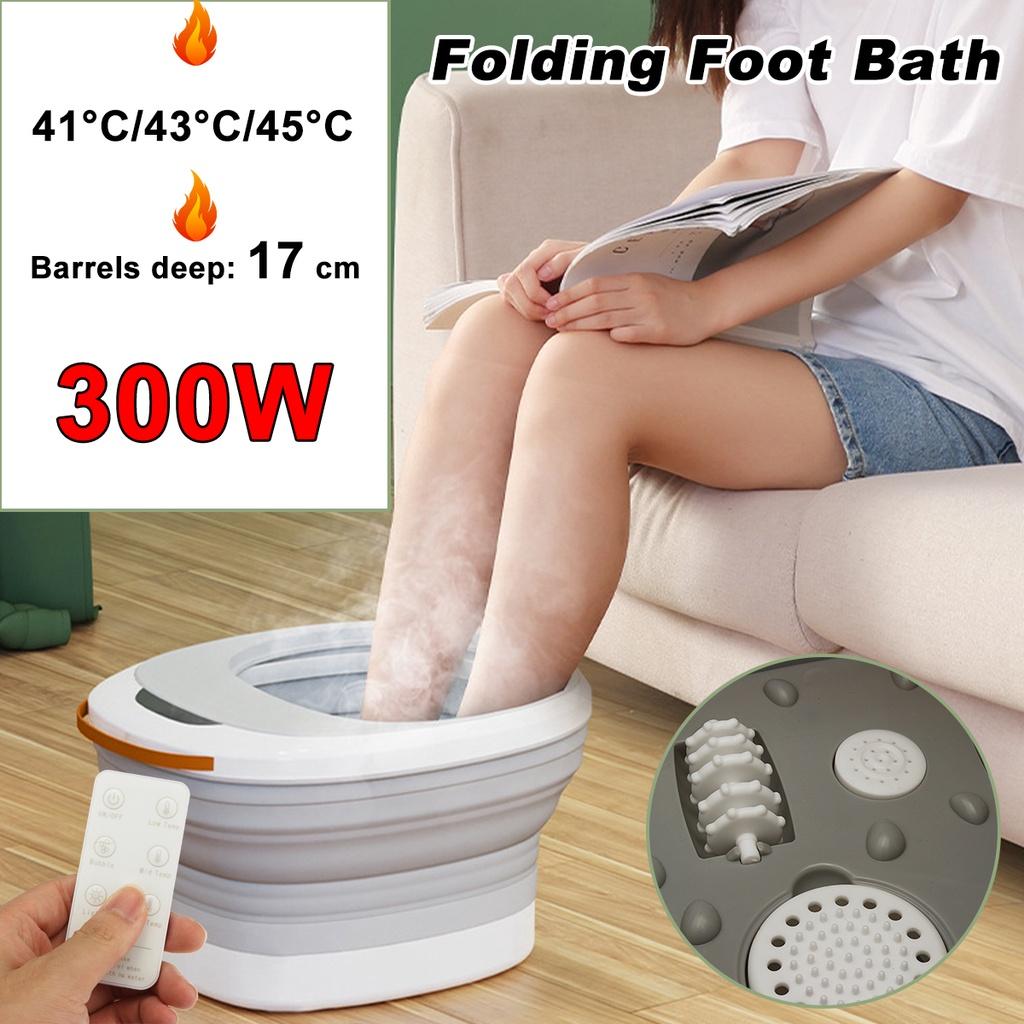 Массажер для ног 300 Вт 7,5 литров с вибрационным массажным роликом и пемзой для педикюра Для шиацу-акупрессуры 22,7x38xсм