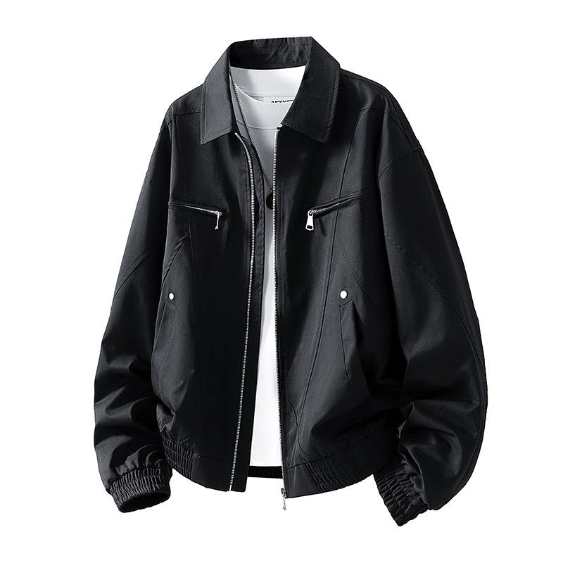 Functional Jacket Men's Autumn Casual Loose Oversized Retro Lapel Jacket