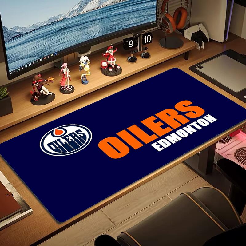 Edmonton Oilers Color Mouse Pad Large Gaming Table Cushion Non-slip Laptop Tablet Big Mousepad XXL Mat Mini PC Playmat With Lock edge