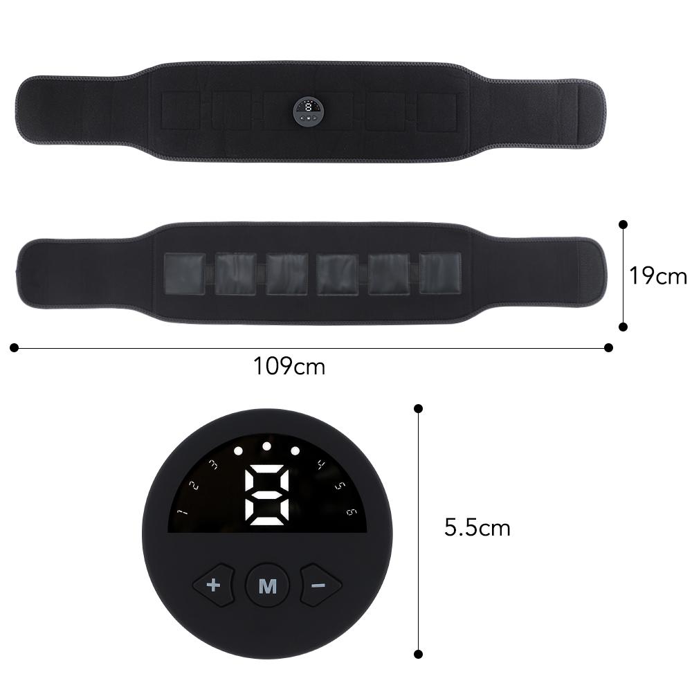 EMS Smart Belt Фитнес-оборудование Мышечный массажный пояс Тренировочный силовой электрический тренажер для брюшного пресса USB