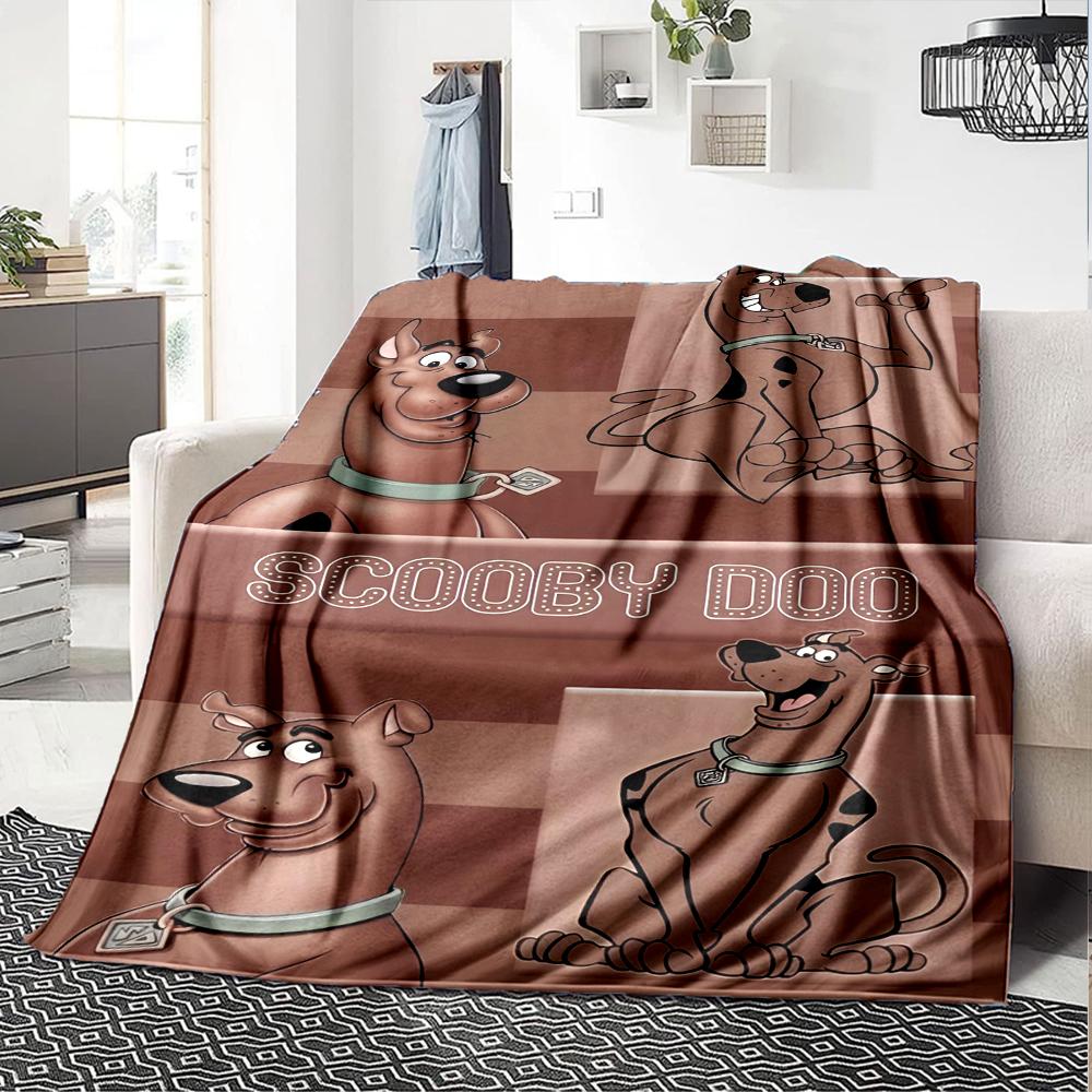 Scooby-Doo Theme Printed Blanket - Perfect for Couch, Bed, Travel & Outdoor Use | Machine Washable, Cozy & Durable.