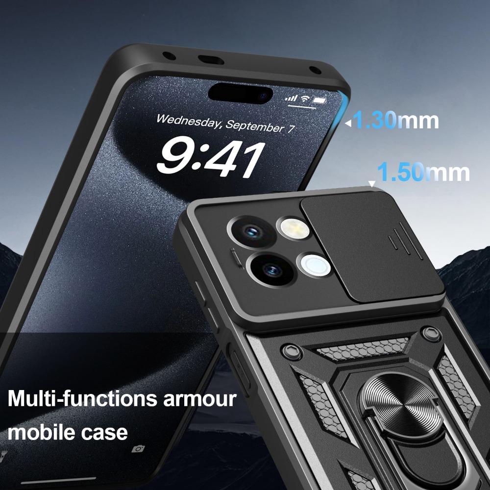 Funda for VIVO Y38 5G / T3x Case Slide Camera Protection Ring Stand Shockproof Back Cover for for VIVO T3X Y200i Capa Funda