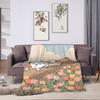 Bubu Dudu Flower Flannel Blankets Spring  Soft Warm Bedding Throws for Kids Couch Chair Novelty Bedspread Sofa Bed Cover