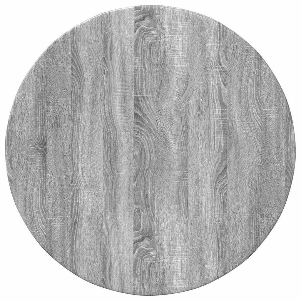 Tabletop Ø 60 x 1.5 cm Round Engineered Wood Sonoma Grey