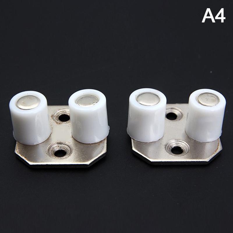 2Pcs Floor Mount Sliding Wooden Door Guide Roller Retainer Top