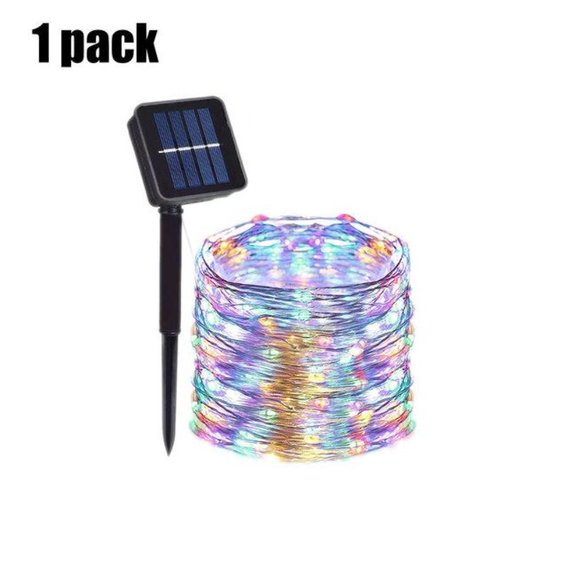 40м/30м/20м/10м/5м солнечная светодиодная строка для отдыха на открытом воздухе Светодиодная лампа для солнечного сада на открытом воздухе сказочный венок световая строка Рождественское украшение