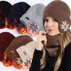 Unisex Winter Warm Plush Knitted for Men Women Snow Fashion Hat Outdoor Coldproof Ear Protection Wool Caps