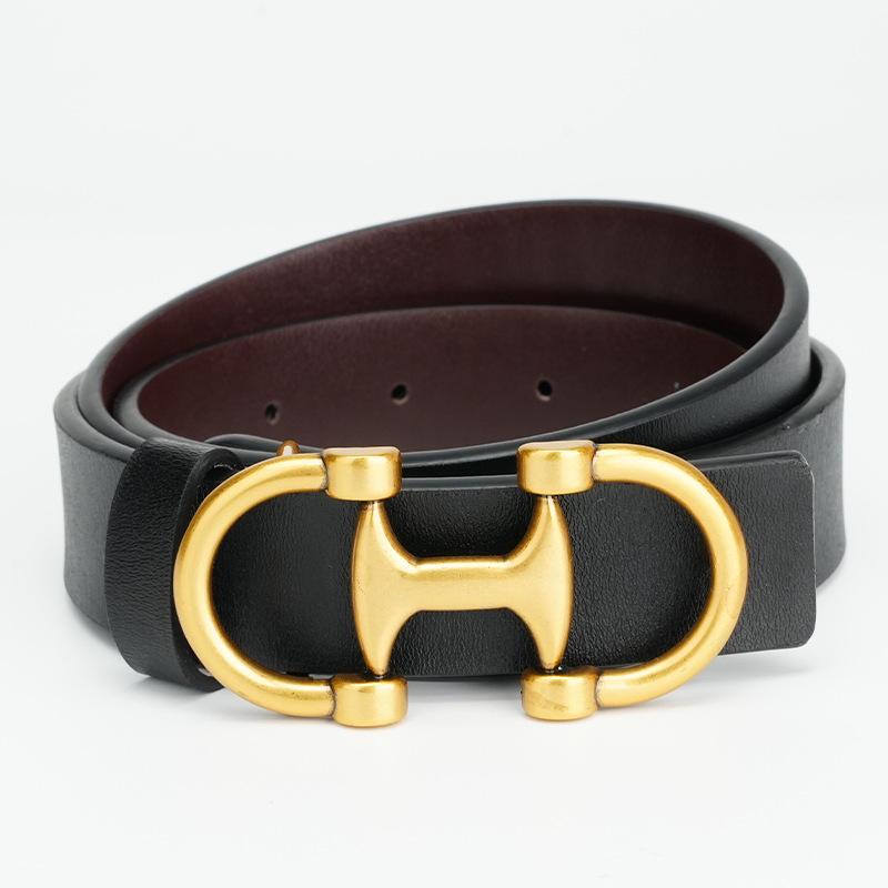 Women'S Belt Fashion Thin Belt Versatile New Skirt Dress Decorative Smooth Buckle Women'S Belt
