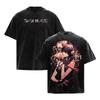 Harajuku Y2K Oversized Washed Summer Short Sleeve Men's T-Shirt With Rem Print From Re:ZERO Anime Women And Men T-shirt