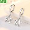 New 925 Sterling Silver Women Earrings Pendant Fashion Five -Pointed Star Micro -Inlaid Zircon Pair Ear Studs Earring Jewelry Gift