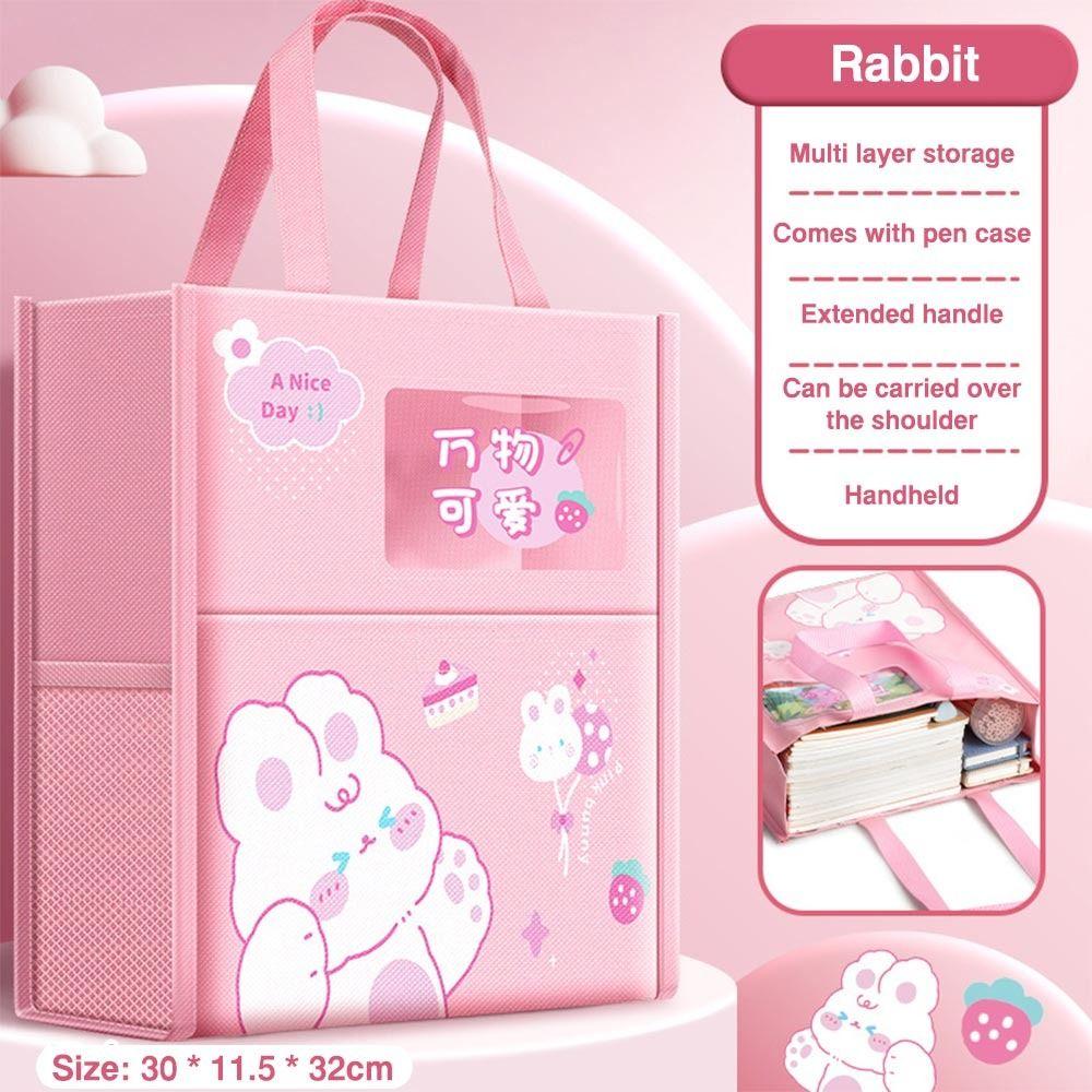 3/5-Layer Tutorial Bag Large-capacity A4 File Bag Cartoon Art Storage Bag boys girls