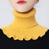 Neck Women's Head Autumn and Winter Warm Neck Cover Cervical Vertebrae with Decorative Fake Collar Knitted High-necked Wool Collar