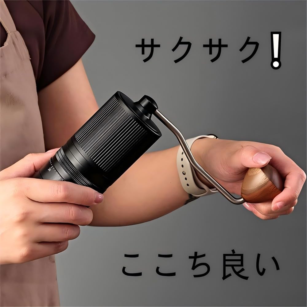 Coffee Space Coffee Mill Manual Coffee Grinder Coffee Mill Large Capacity 28g External Roughness Adjustment Function Clean Conical Blade Highly Hard