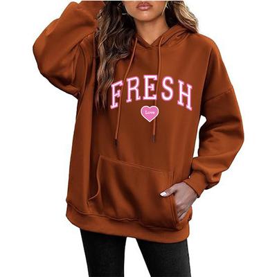 Осенне-зимний женский свитер с капюшоном и рукавами через плечо с принтом любовных писем большого размера, свободный пуловер