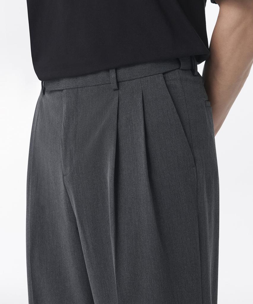 MUSINSA STANDARD Recycled Two-Tuck Wide Hidden Banding Slacks 2-Pack