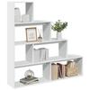 VidaXL 4-Tier Room Divider Shelf White 143.5x29x143.5cm, Bookshelf, Book Stand, Shelf 857994