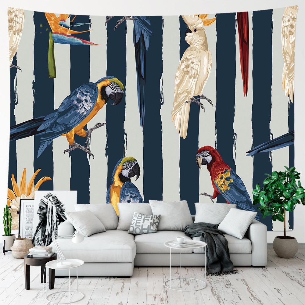 Гобелен с растениями, настенное украшение для комнаты, тропические листья, цветок, пейзаж, гобелен, фон, домашний декор для спальни