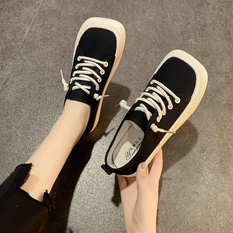 Модные леопардовые туфли-лодочки женские 2025 весна-осень новые ретро клетчатые на плоской подошве с квадратным носком на шнуровке женские туфли