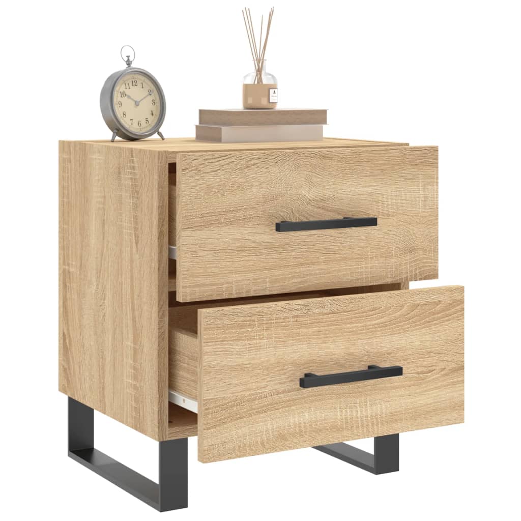 Nightstands (2 pcs) Sonoma Oak Finish 40 x 35 x 47.5 cm Particleboard