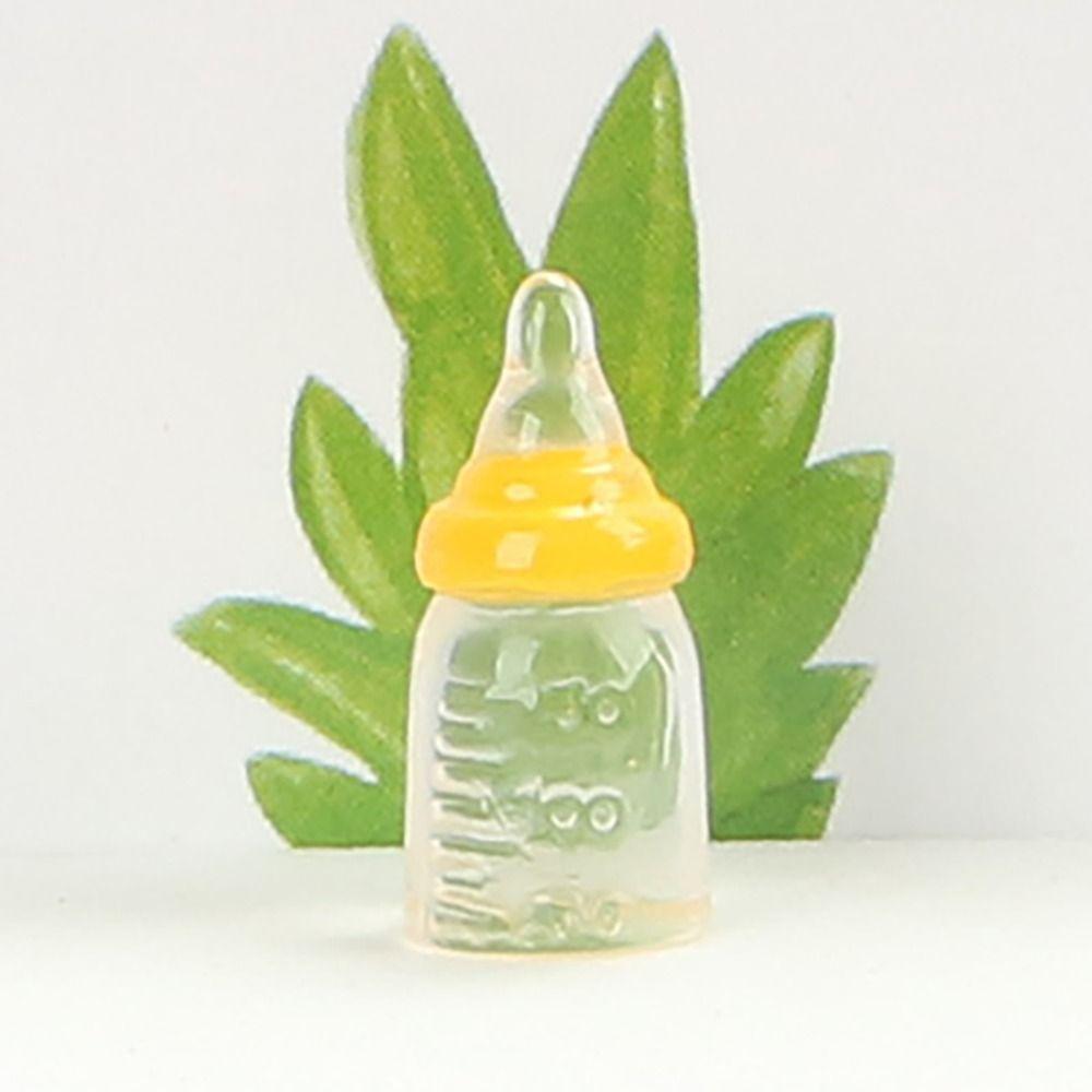 5pcs Baby Bottle Model Simulation Mini Milk Bottle Kids Feeding Bottles Toys  Dollhouse Accessories
