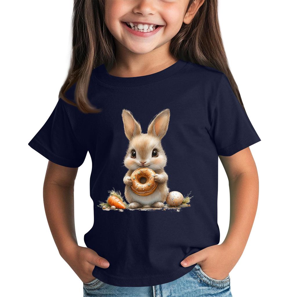 Детская футболка с коротким рукавом и принтом животных, повседневный топ