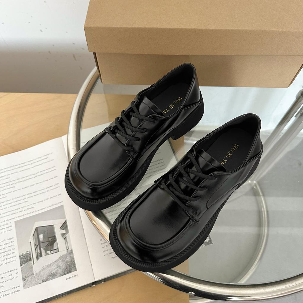 Thick-soled Skirt Small Leather Shoes Women's Autumn 2025 New British College Style Loafers Retro Casual Versatile Single Shoes