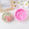 Relief Flower Mommy Hug Baby Candle Silicone Molds Round Human Shape Resin Moulds Family Gypsum Making Tools Lovely Gifts for Mom