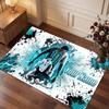 Lionel Messi Custom Crystal Velvet Rug, Personalized Name Text Print, Football Logo Soft Non‑Slip Floor Mat Home Decor Gift