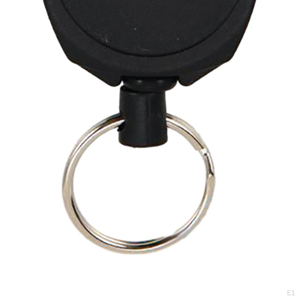 Выдвижной брелок-карабин и катушка для ключей с 23,62-дюймовым телескопическим нейлоновым шнуром