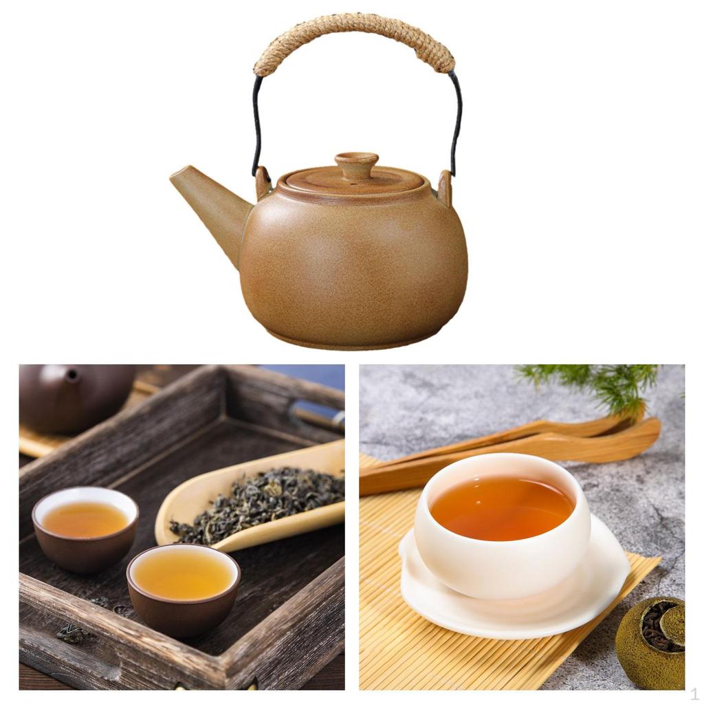 Керамический чайник для кипячения, прочная чайная посуда с ручкой, фильтр для чая Ресторан