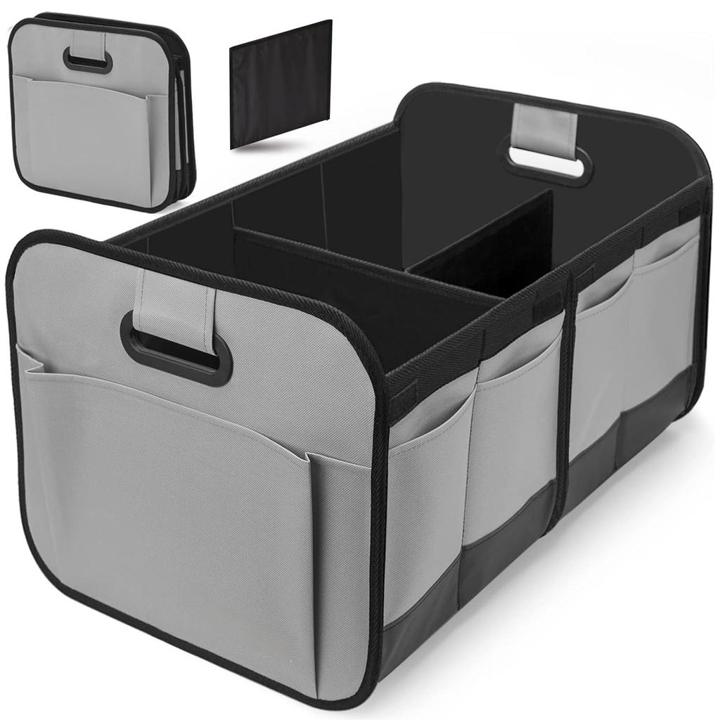 Большой складной органайзер для багажника с множеством карманов, 3-секционный органайзер для хранения для автомобиля, внедорожника, минивэна