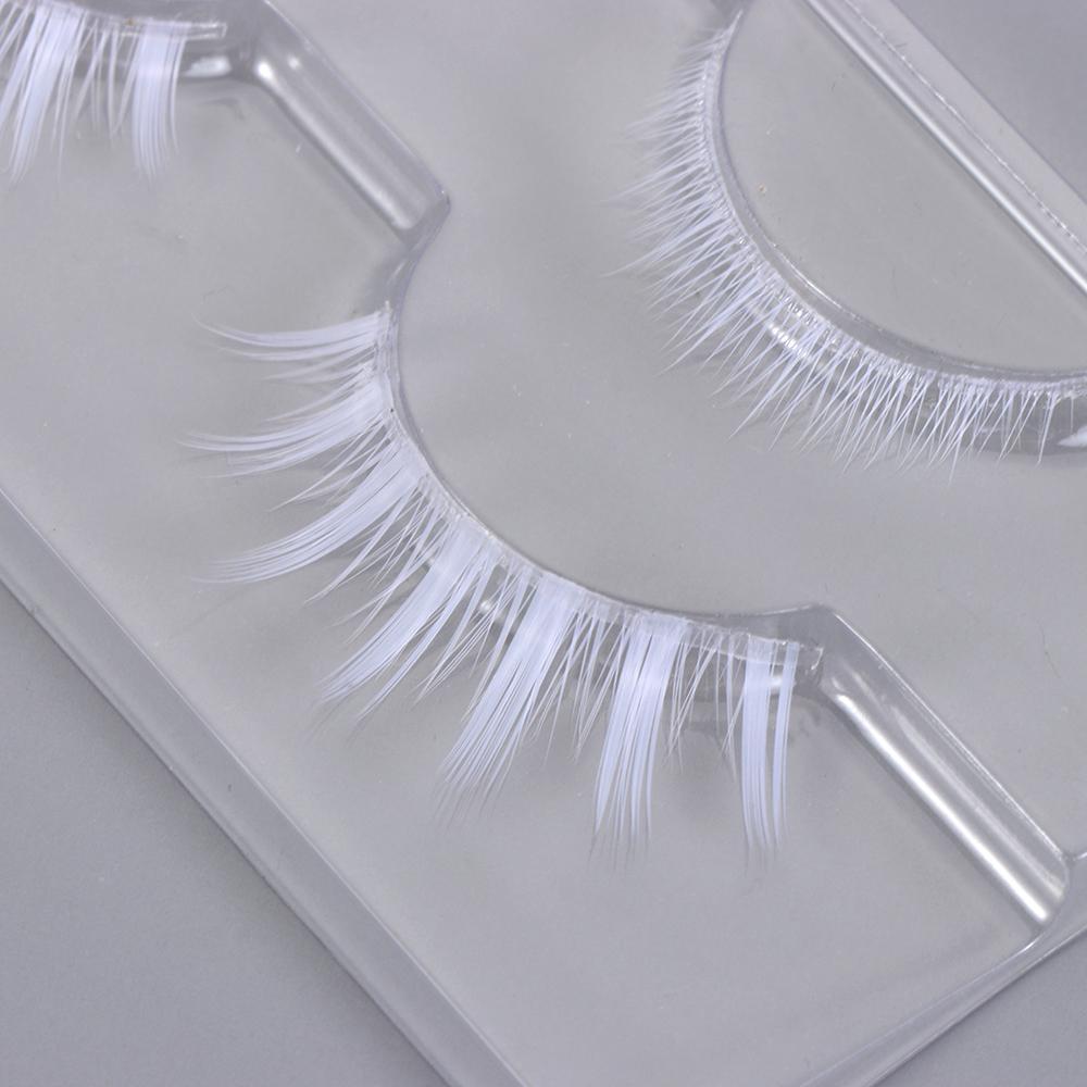 Lightweight Lash Extension White False Eyelashes Upper Lower Eyelashes Halloween Cosplay Lashes
